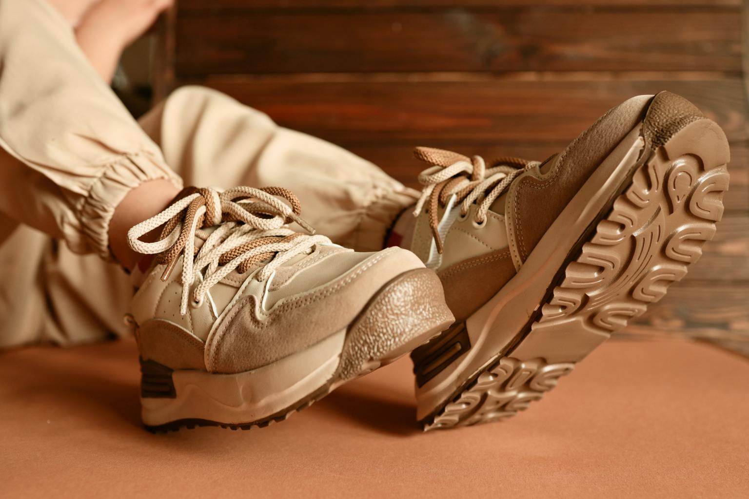 Beige Chunky Aesthetic Sneakers